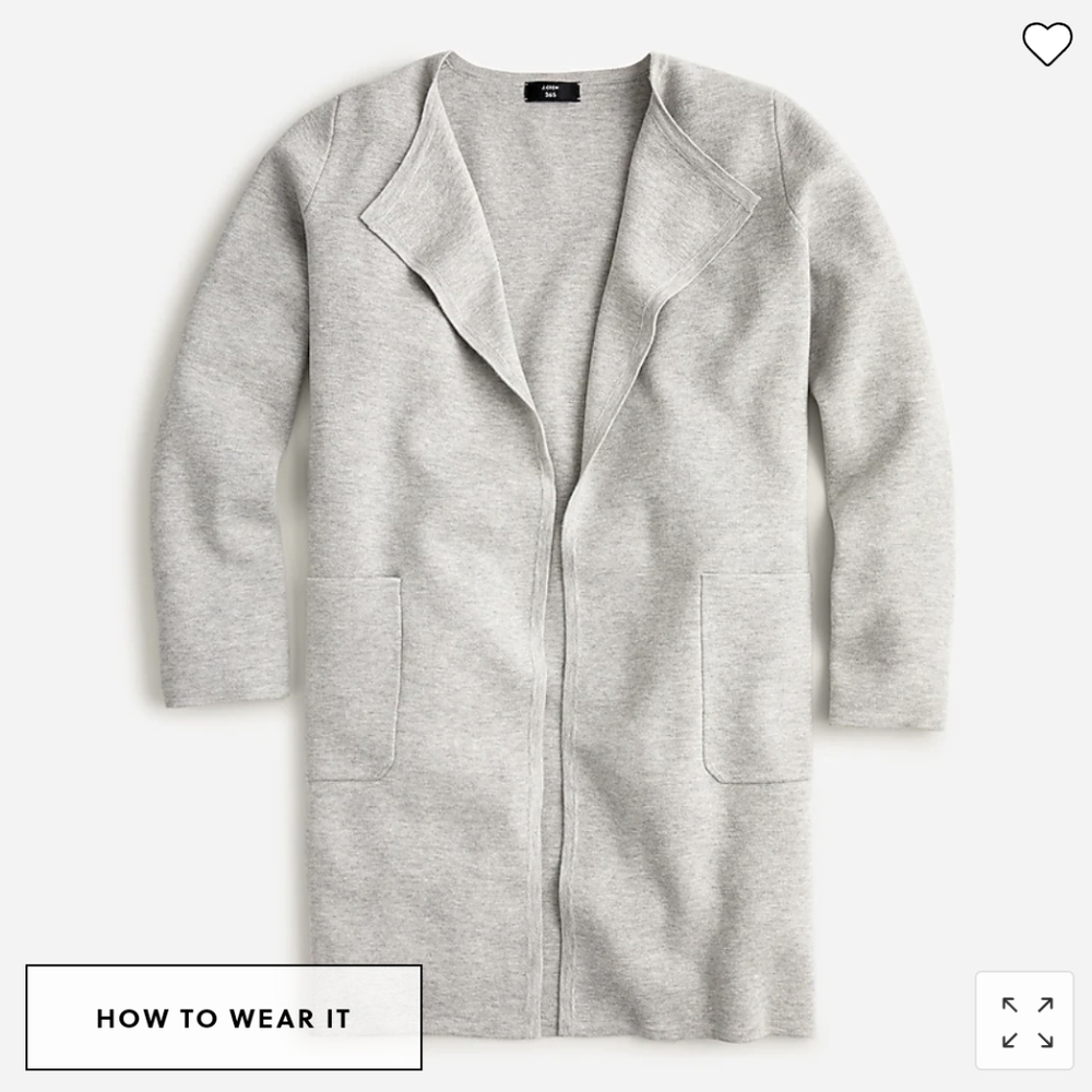 J.Crew 365 Juliette collerless sweater blazer